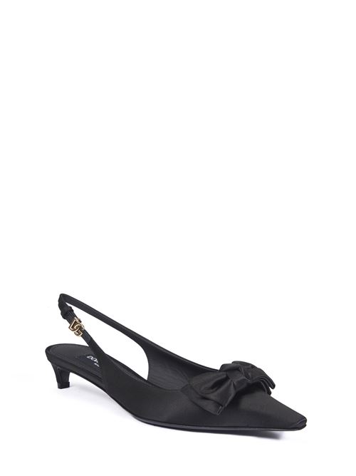 Satin slingback with bow DOLCE & GABBANA | CG0843A3I648B956